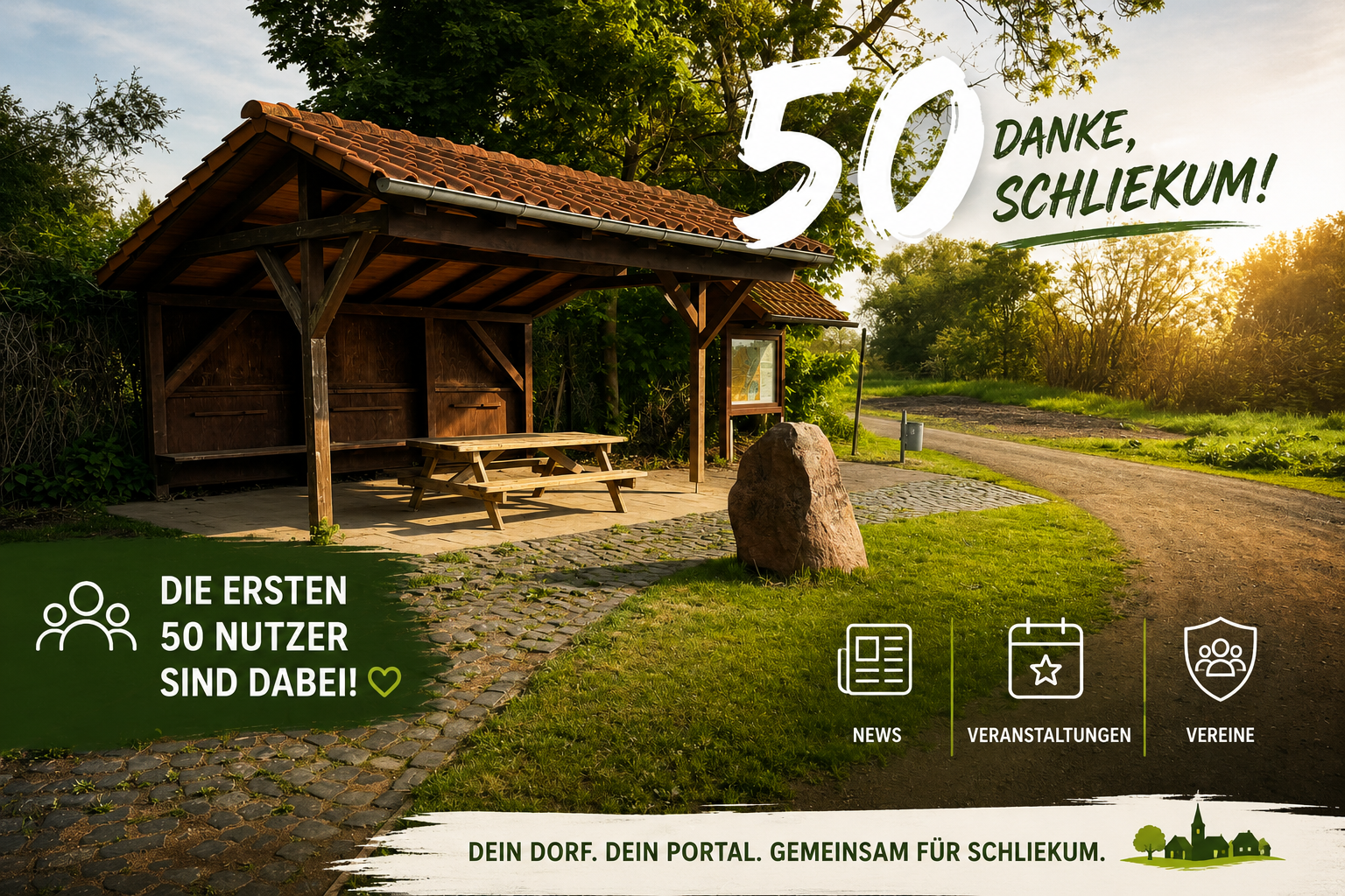 Die ersten 50 Nutzer sind dabei – danke, Schliekum!
