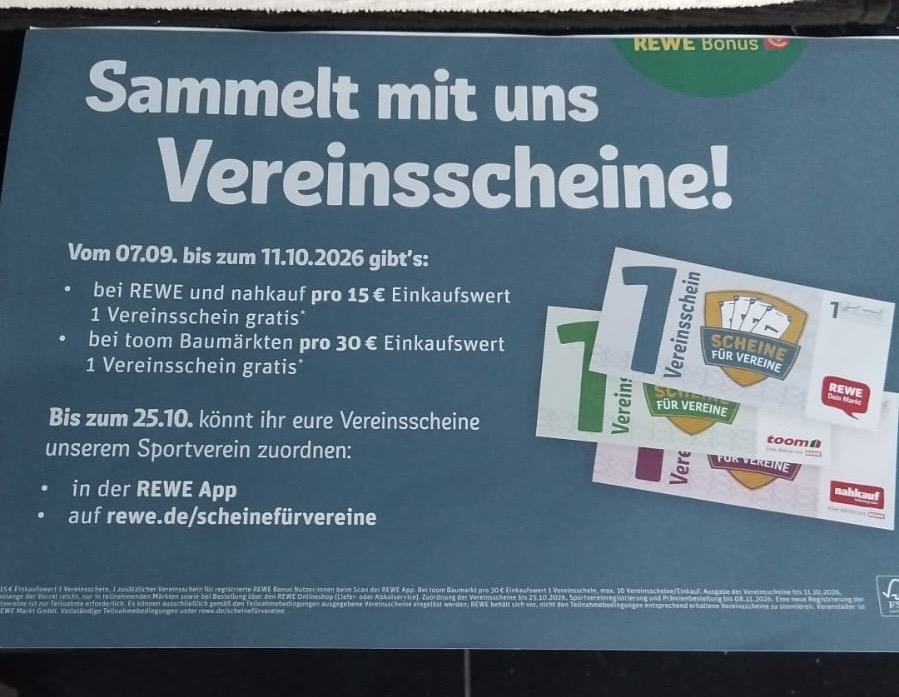 Bild zur News Scheine für Vereine